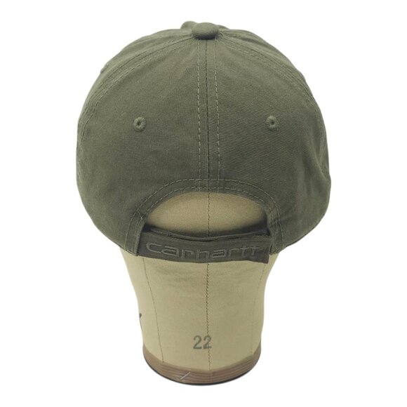 Carhartt Strapback OSFA Cap Hat Trucker Baseball Logo Patch Fatigue Green - Picture 4 of 14
